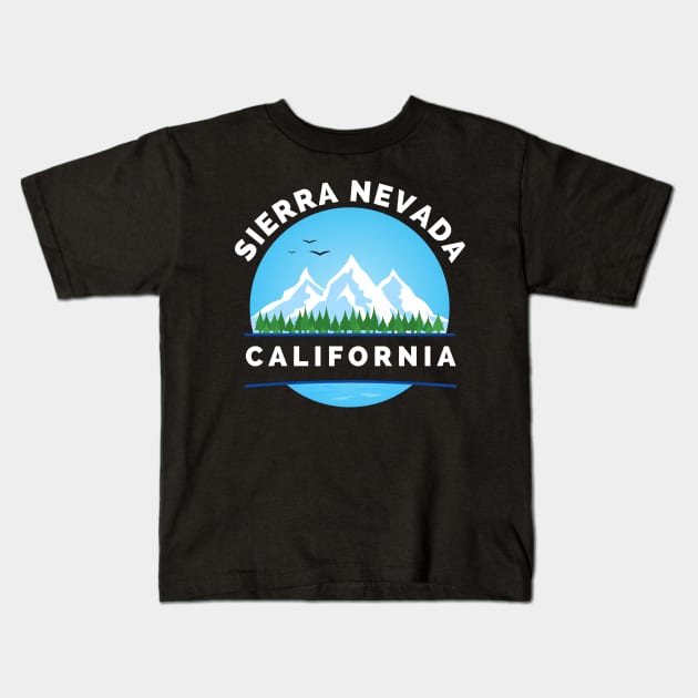 Sierra Nevada California - Sierra Nevada Ski Snowboard Mountain California Yosemite Travel Kids T-Shirt by Famgift